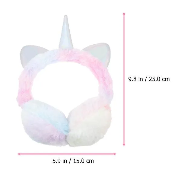 1pc Lovely Unicorns Earmuff Cartoon Unicorns Warm Ear Muff Warm Plush Ear Cover