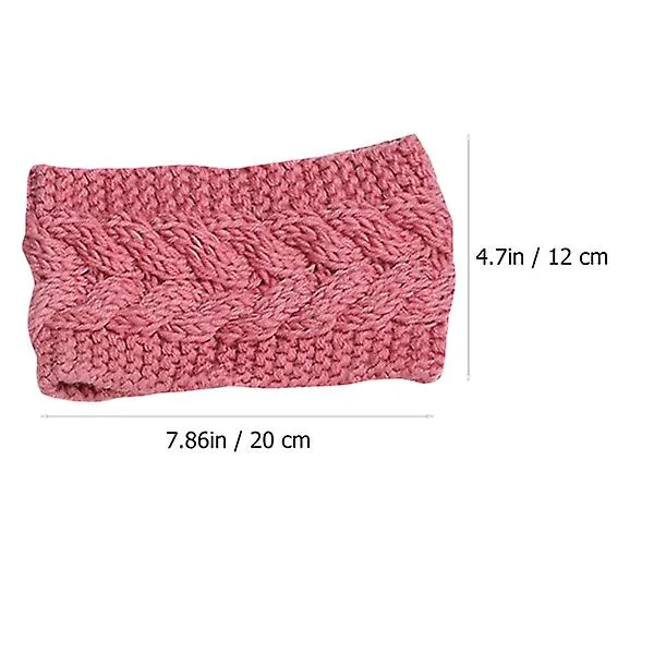 3pcs Woolen Yarn Woven Hairband Warm Wide-edged Hairband Knitting Hairband