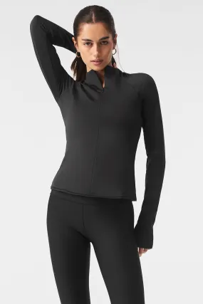 Airlift Winter Warm 1/4 Zip Long Sleeve - Black