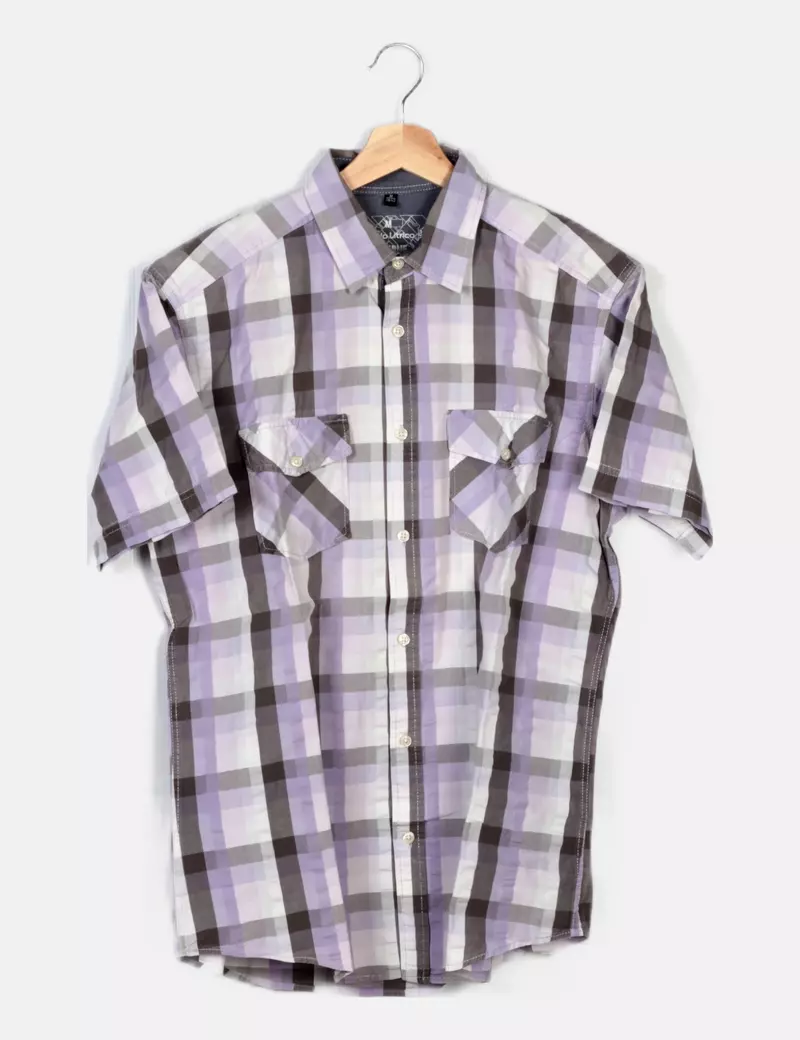 Angelo Litrico Camisa bicolor cuadros