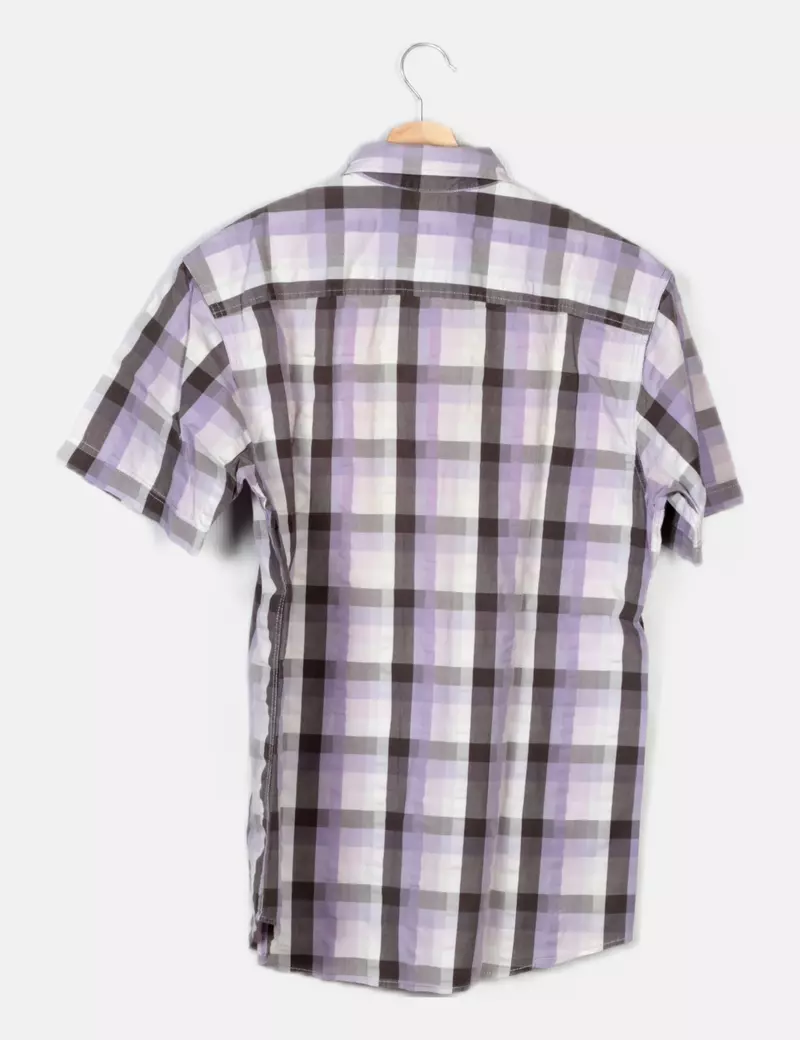 Angelo Litrico Camisa bicolor cuadros