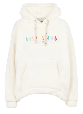 BANANA MOON BRADLEY YAMASKA - Sudadera bordada con capucha en blanco