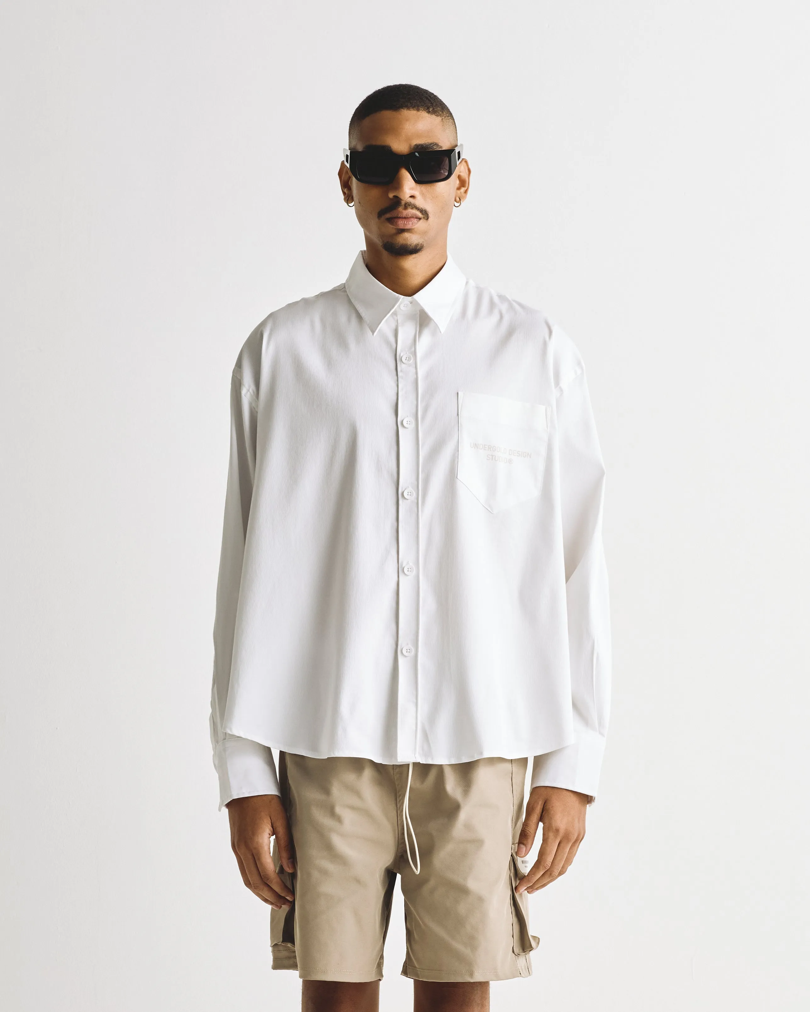 Basics Undergold Design Studio Long Sleeve Boxy Shirt Bone