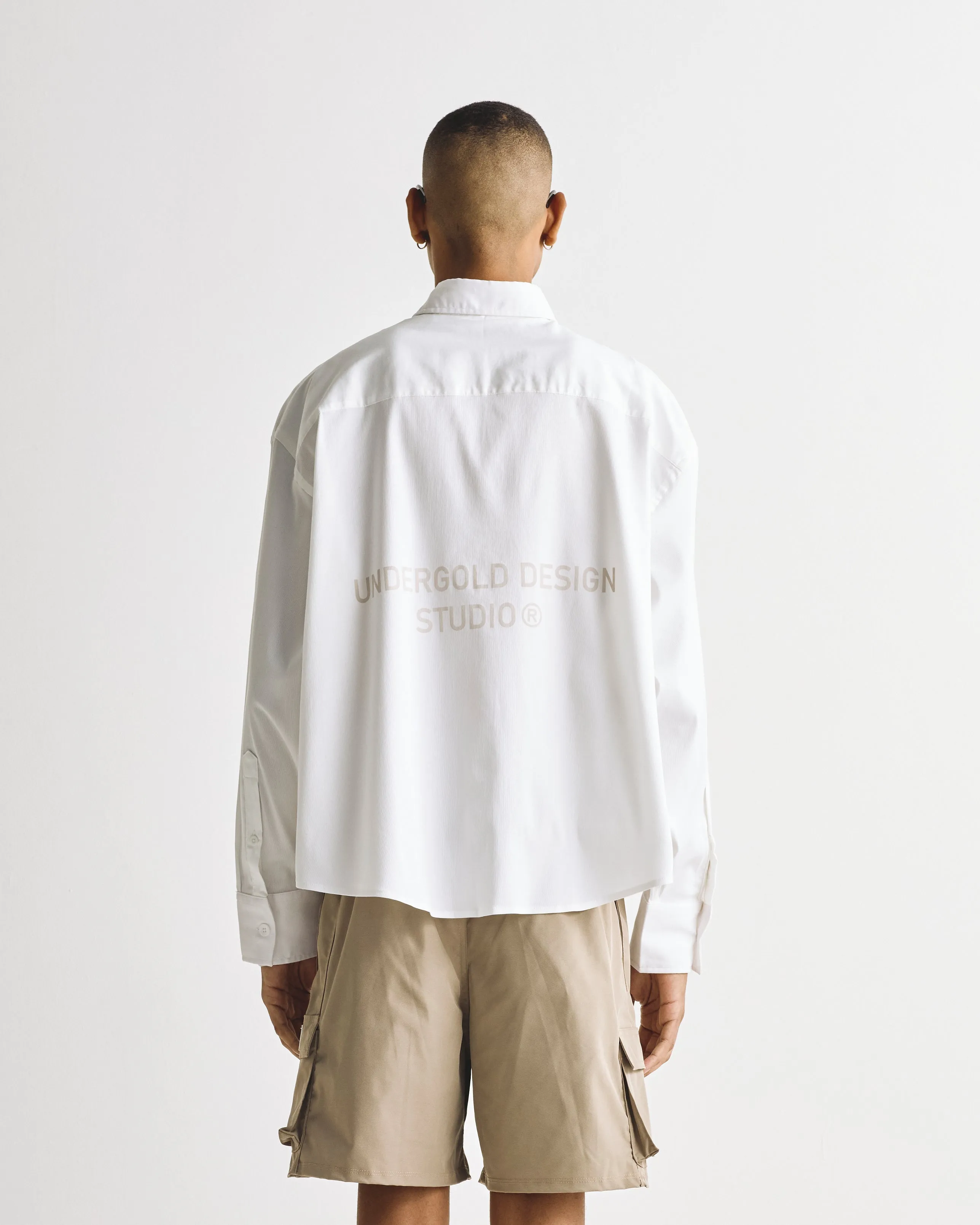 Basics Undergold Design Studio Long Sleeve Boxy Shirt Bone