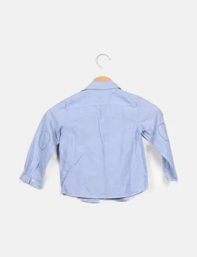 Benetton Camisa azul bordado