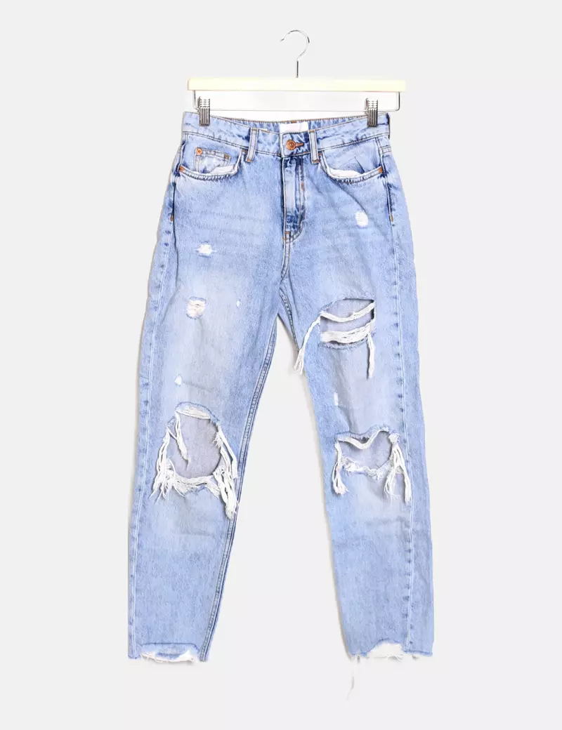 Bershka Jeans denim ripped vintage