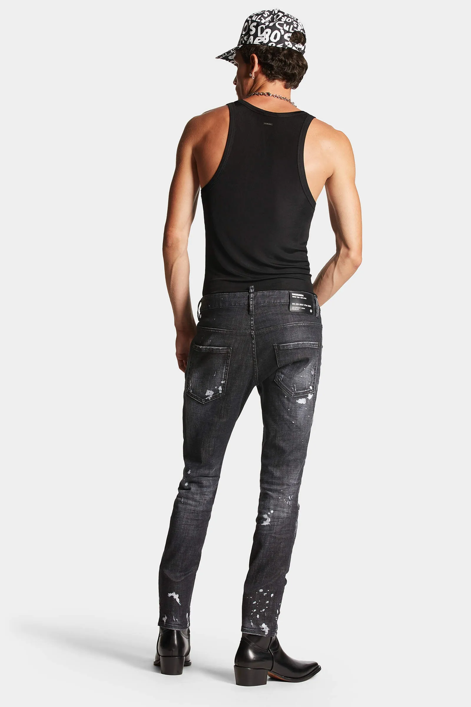 BLACK PIONER WASH SKATER JEANS