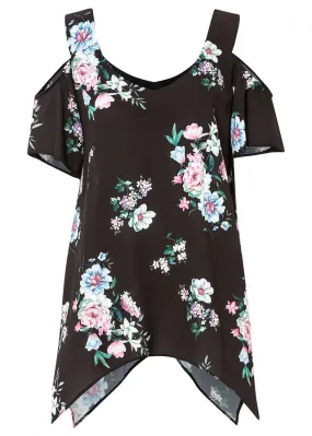 Blusa Negro de flores