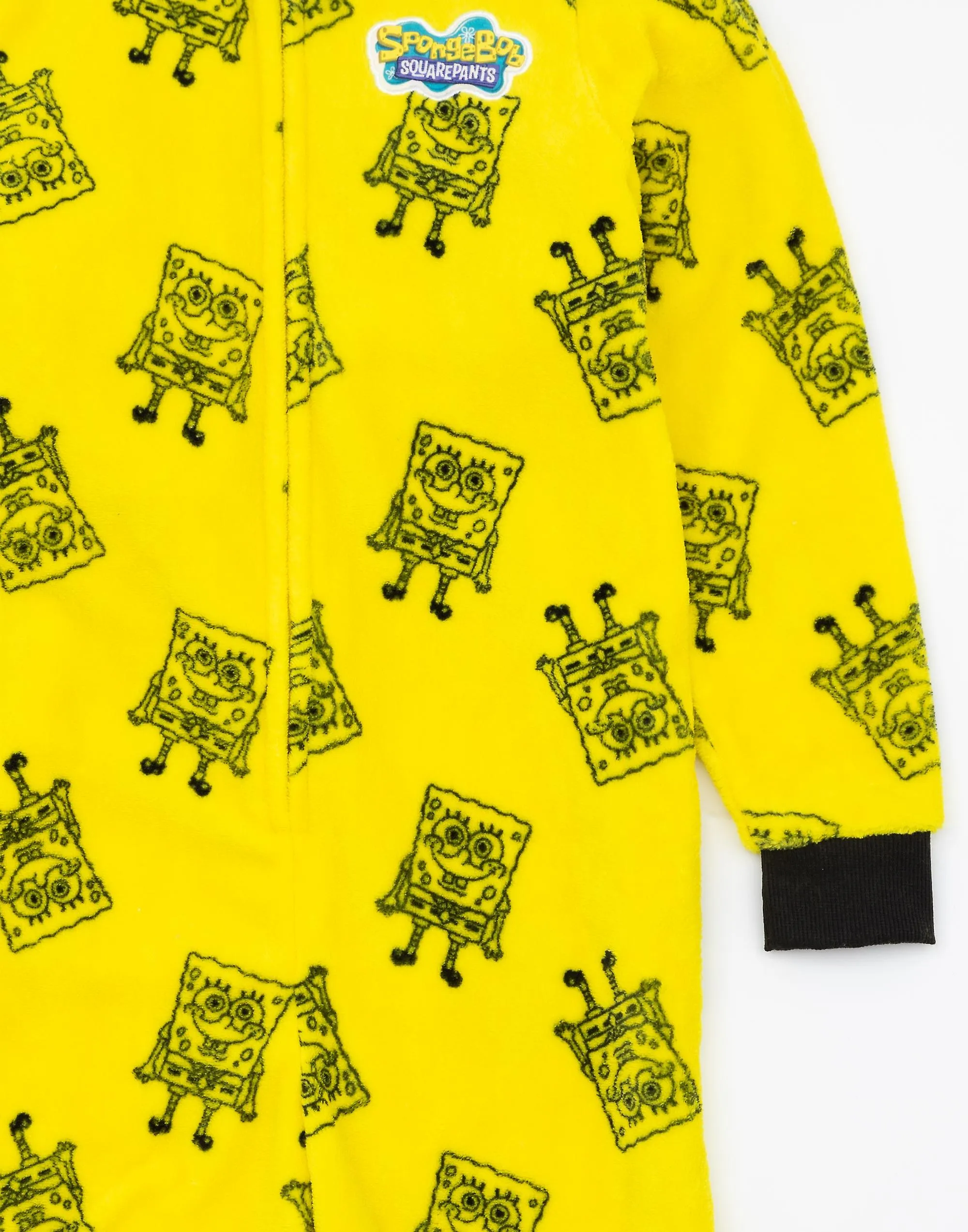 Bob Esponja SquarePants Unisex Niños Onesie Amarillo Novedad Capucha de personaje 3D con cuerpo de impresión de todo