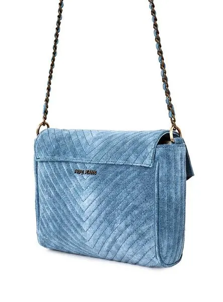 bolso pepe jeans polonia azul para mujer