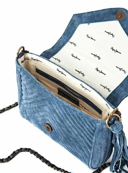 bolso pepe jeans polonia azul para mujer