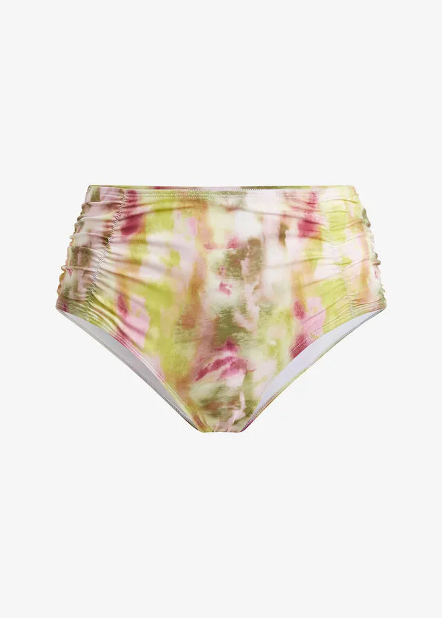 Braga de bikini de tiro alto Multicolor estampado