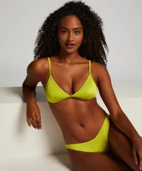 Braguita de Bikini de Corte Alto Luna - Verde