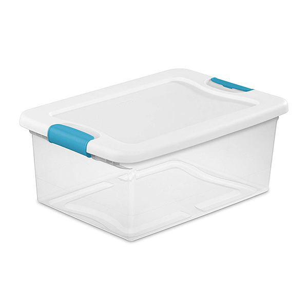 Caja organizadora rectangular de plastico 14lts 41,3 x 28,6 x 17,1cm