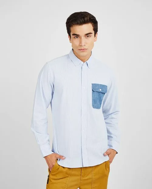 Camisa Hombre Brennon Celeste