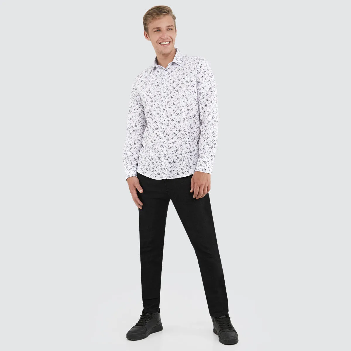 Camisa Hombre M/L Estampado