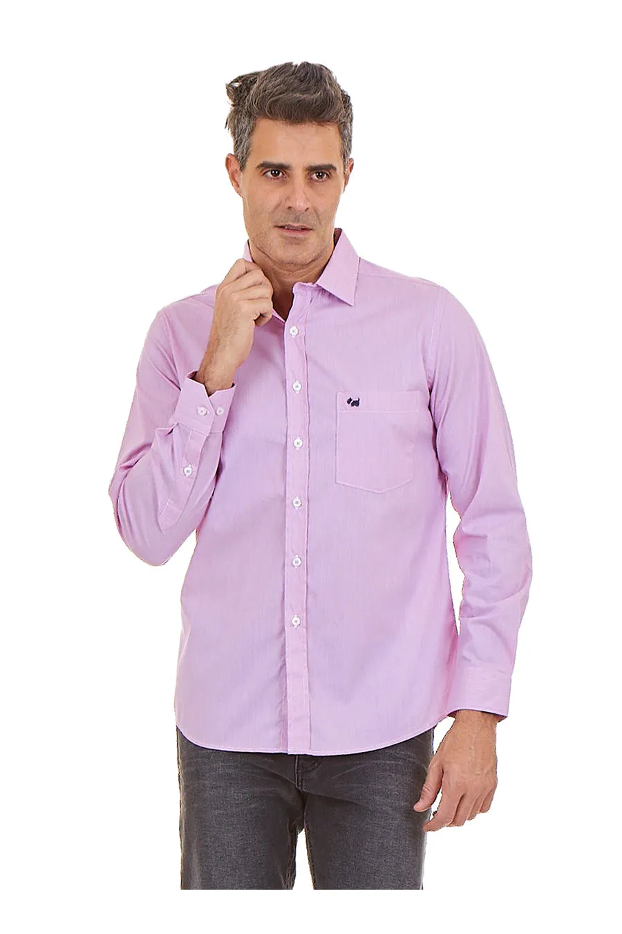 Camisa Isak Manga Larga Slim Fit