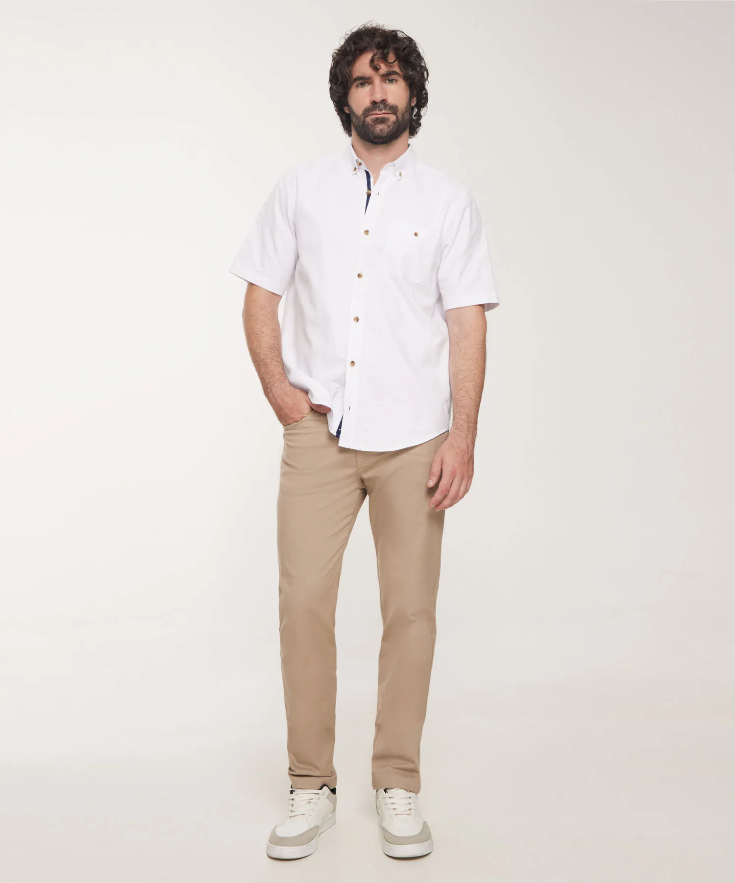 Camisa Manga Corta Button Down-