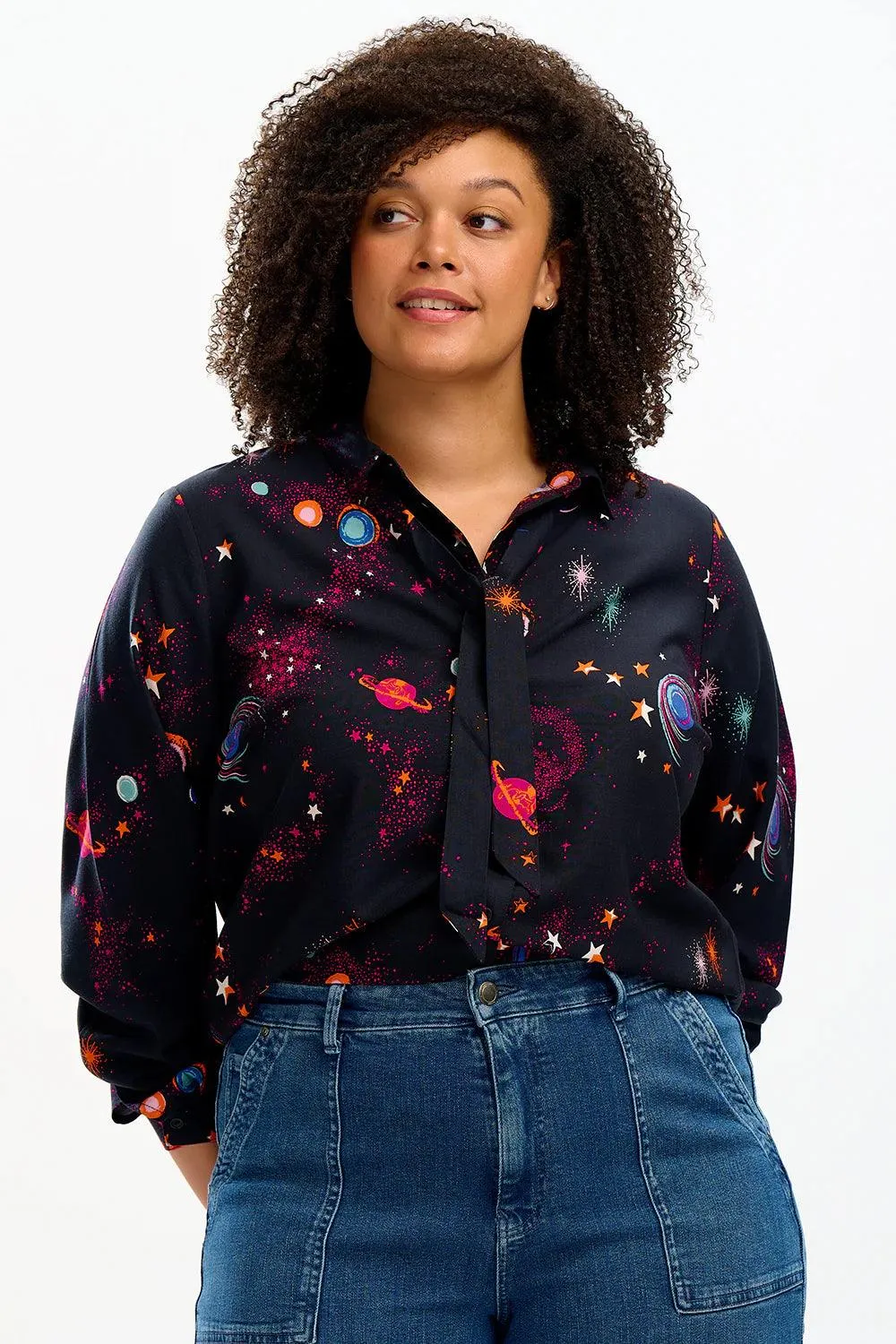 Camisa Sugarhill Catrina Black Colourful Universe