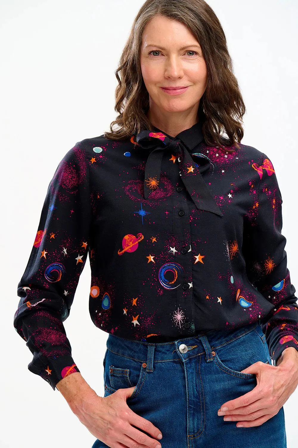 Camisa Sugarhill Catrina Black Colourful Universe