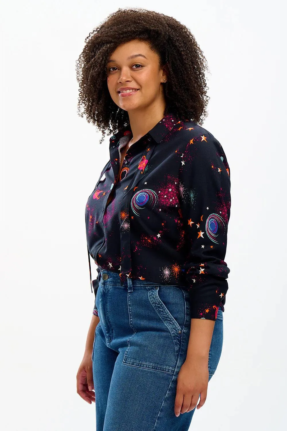 Camisa Sugarhill Catrina Black Colourful Universe