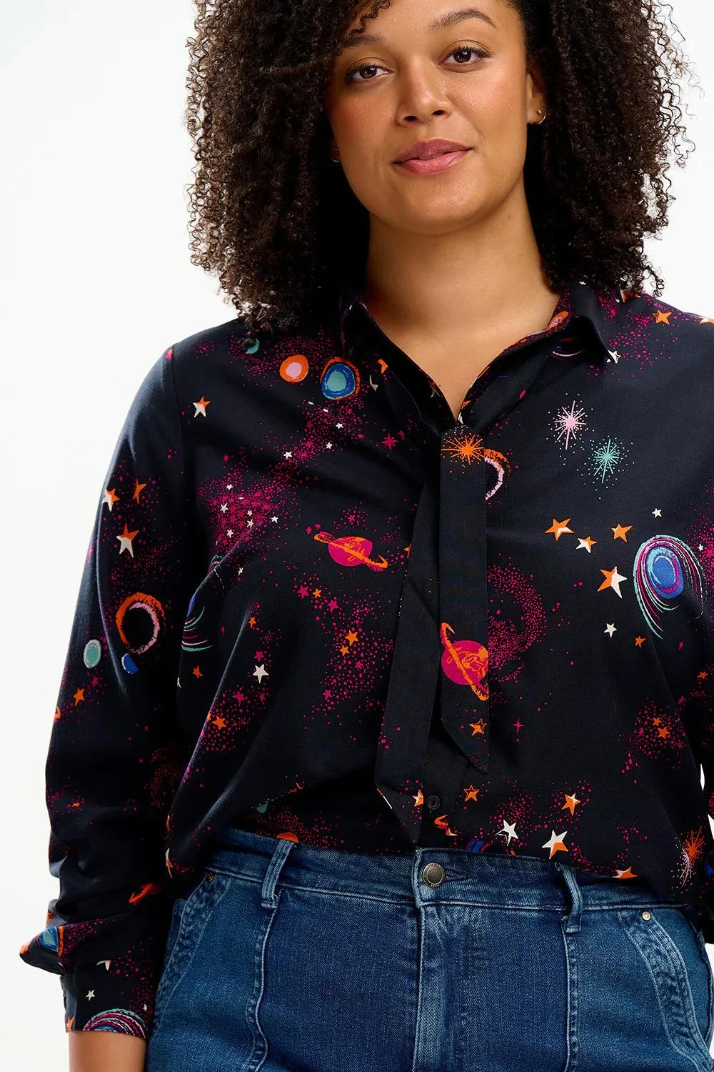 Camisa Sugarhill Catrina Black Colourful Universe