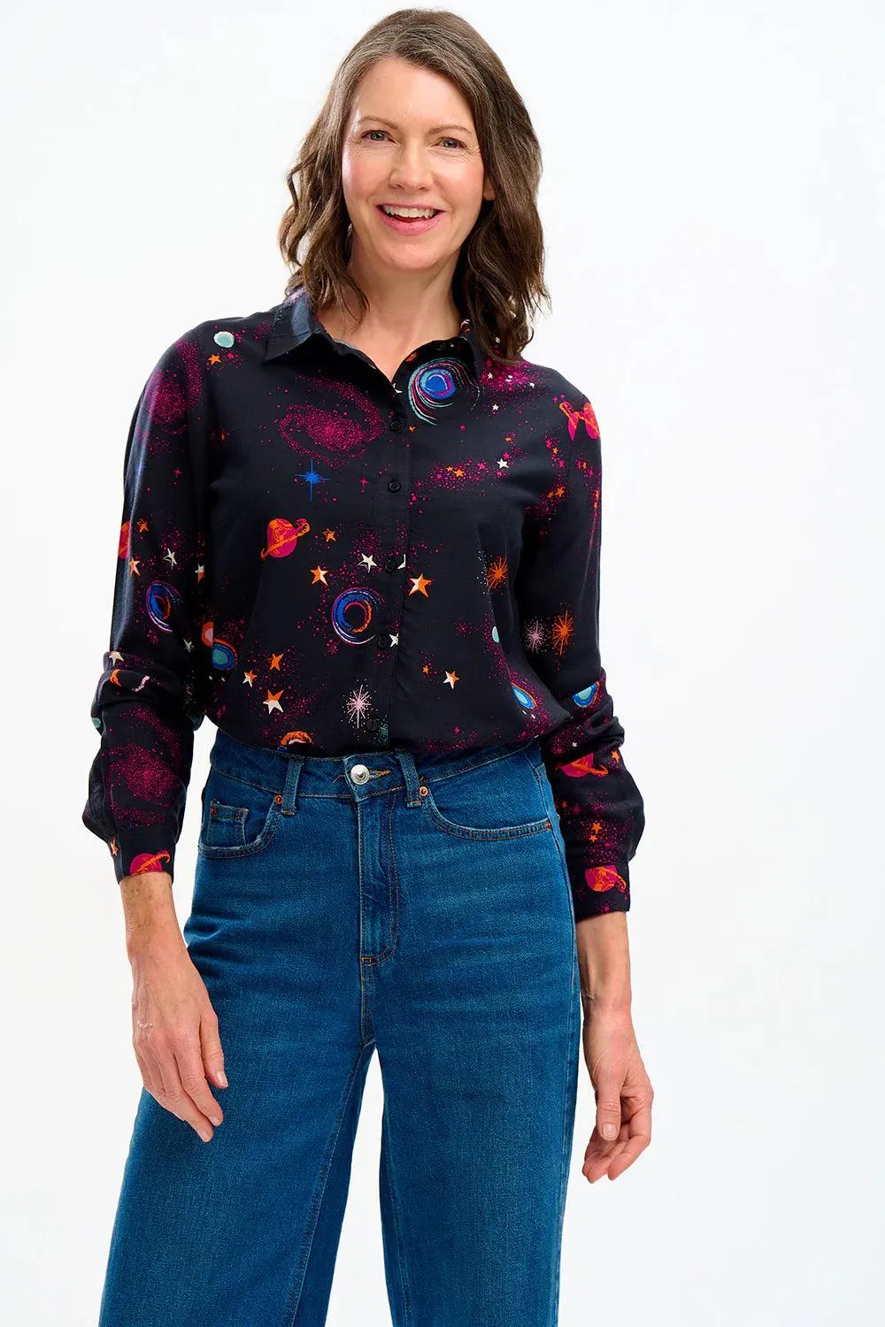 Camisa Sugarhill Catrina Black Colourful Universe