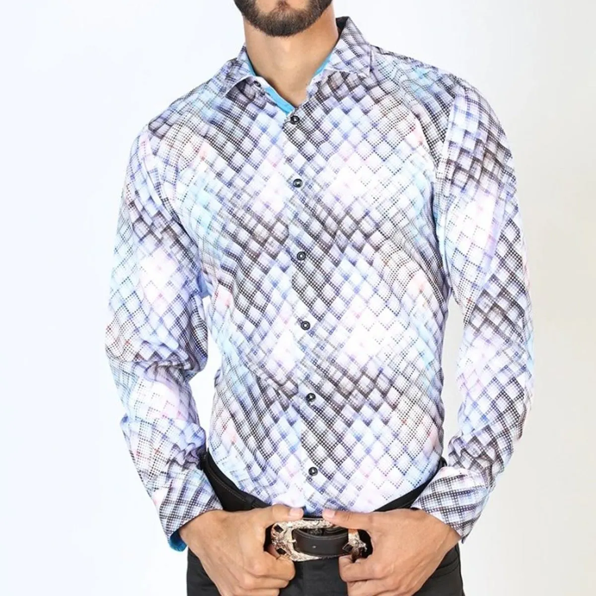 Camisa Vaquera de Moda El Seor de los Cielos Blanca GEN-126269