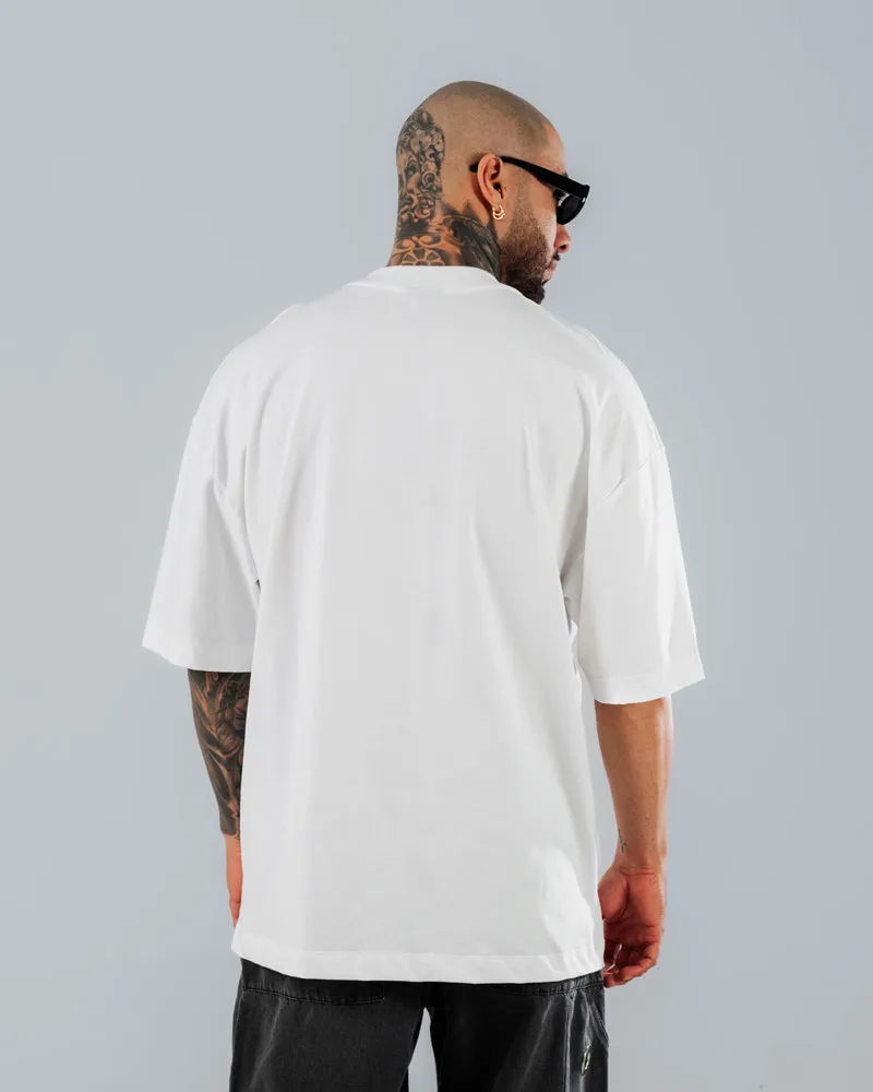 Camiseta Para Hombre Oversize Blanca Sacrament