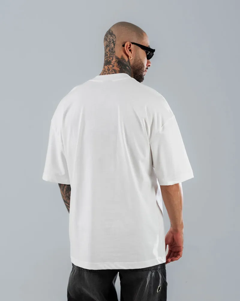 Camiseta Para Hombre Oversize Blanca Sacrament