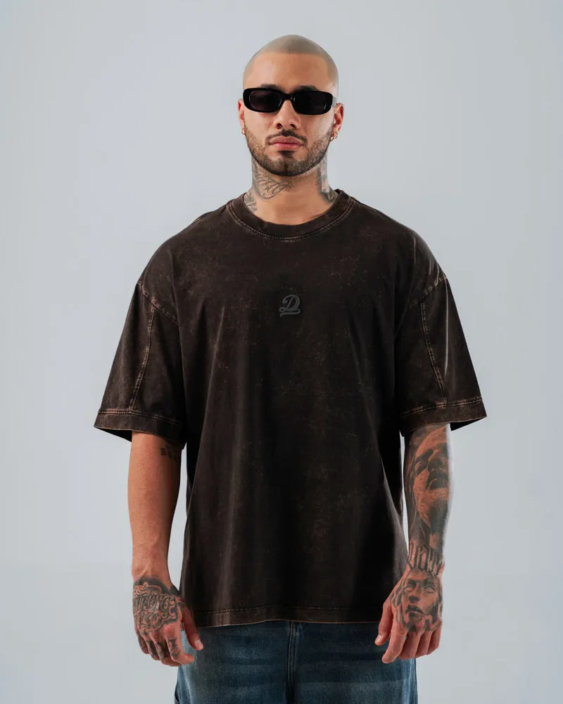 Camiseta Para Hombre Oversize Con Efecto Lavado D