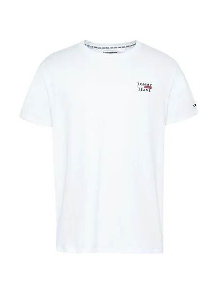 camiseta tommy jeans chest logo blanco