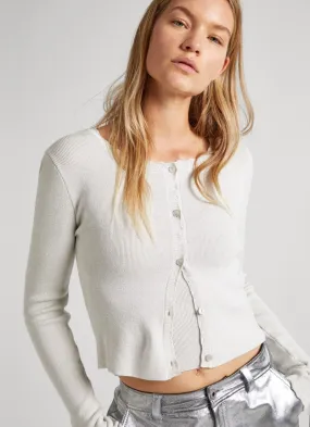 Cardigan Mujer Pepe Jeans Falon Color Plata