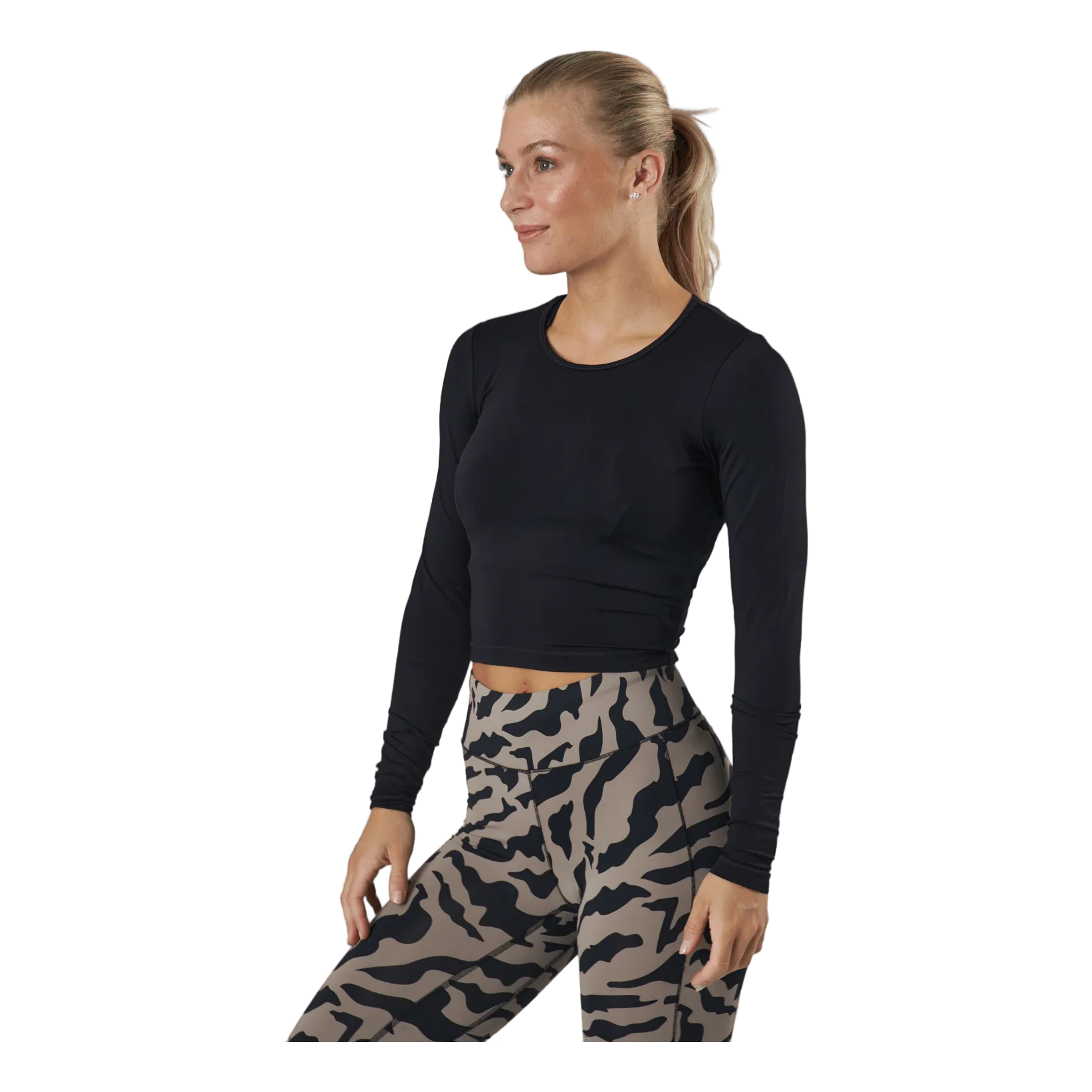 Casall Crop Long Sleeve Black