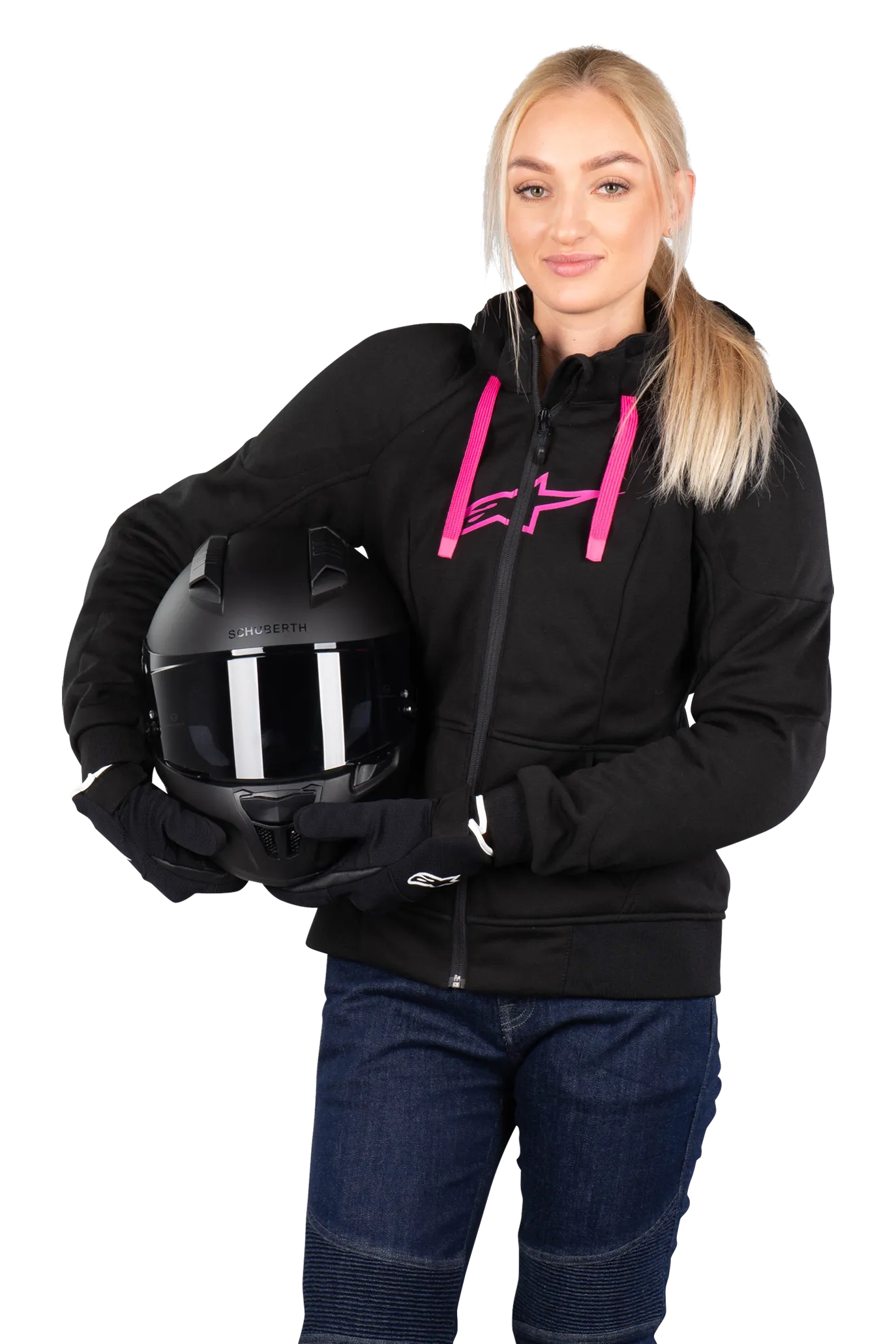 Chaqueta con capucha Alpinestars Stella Chrome Sport Negro-Rosa