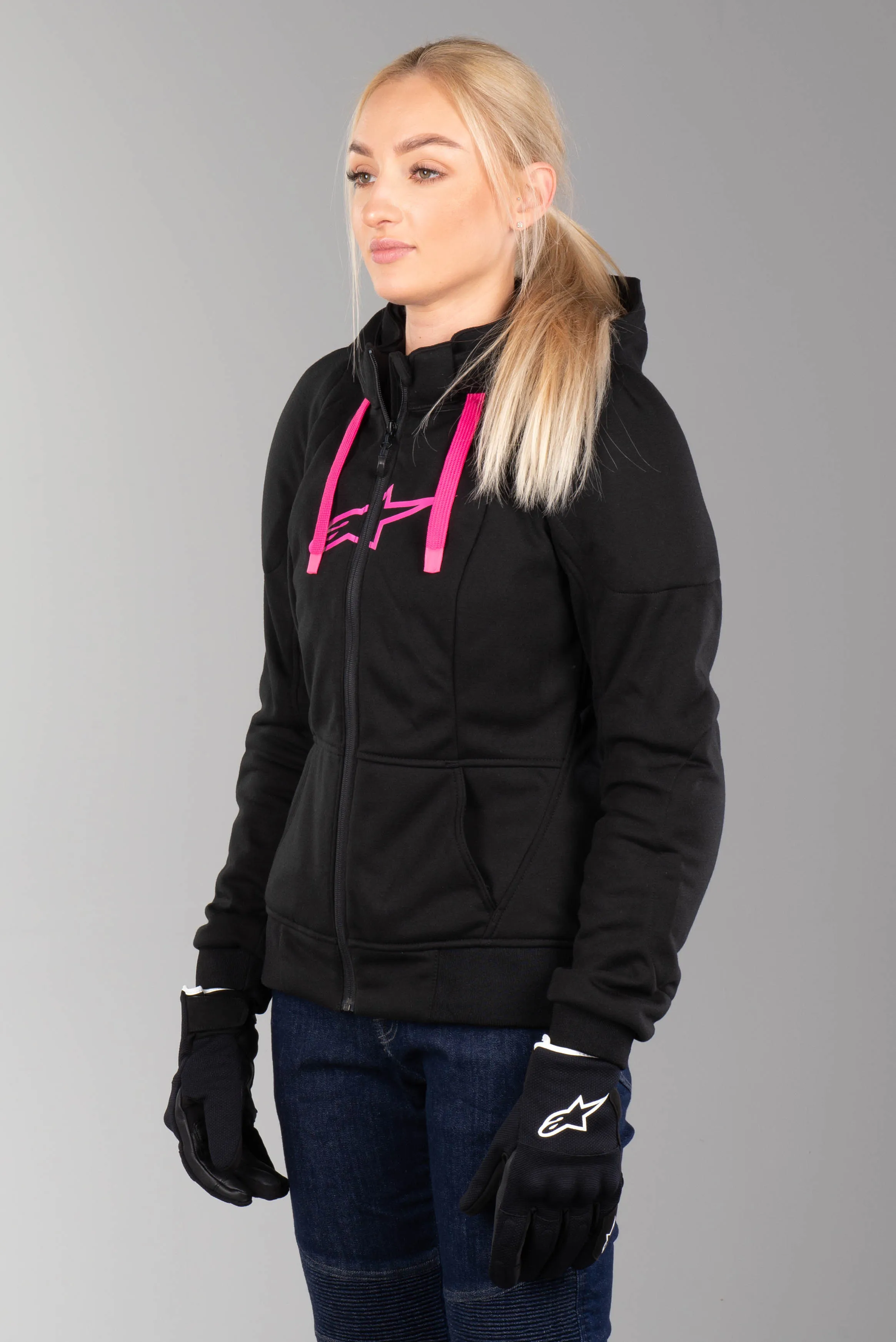 Chaqueta con capucha Alpinestars Stella Chrome Sport Negro-Rosa