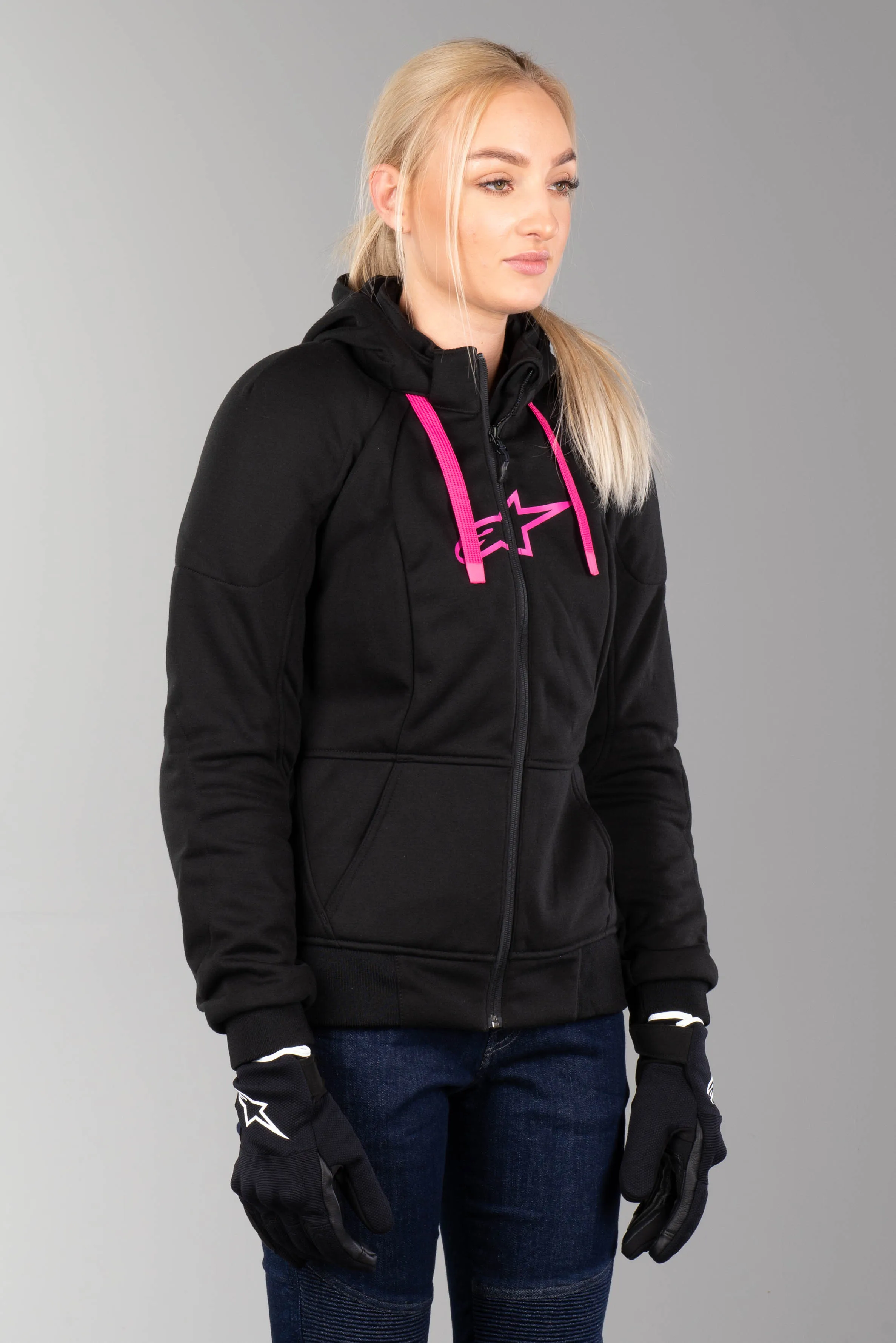 Chaqueta con capucha Alpinestars Stella Chrome Sport Negro-Rosa