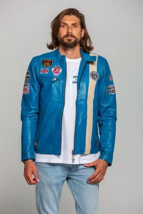 Chaqueta Hombre Classic Legend Motors Lotus Jp Jarier Sheep Crown Blue