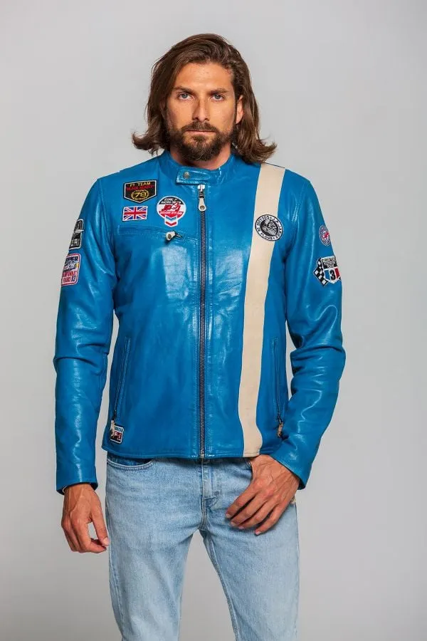 Chaqueta Hombre Classic Legend Motors Lotus Jp Jarier Sheep Crown Blue