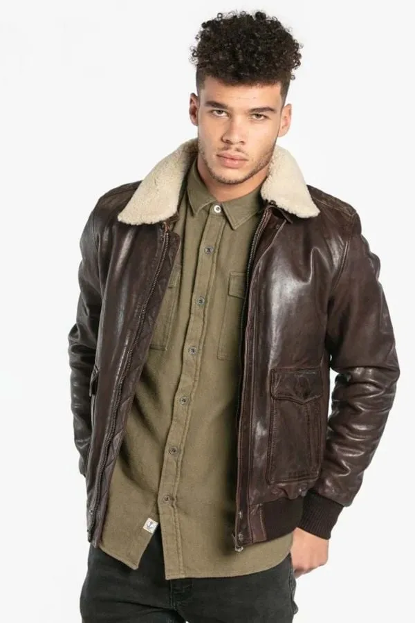 Chaqueta Hombre Daytona Corsair Fur Sheep Petrol Brown