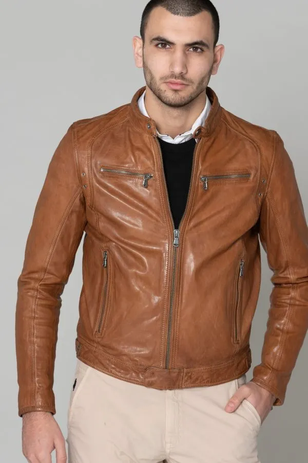 Chaqueta Hombre Daytona Dustin Sheep Tiger Cognac 