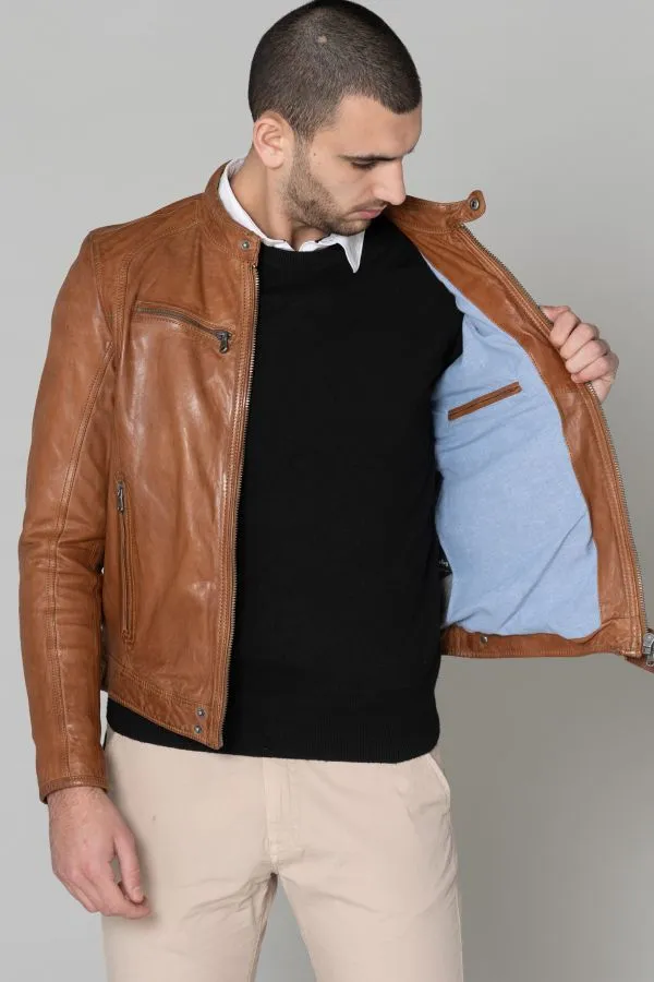 Chaqueta Hombre Daytona Dustin Sheep Tiger Cognac 