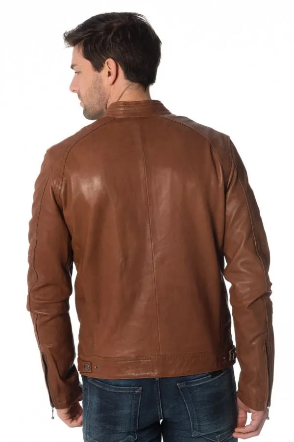 Chaqueta Hombre Daytona Emerson Lamb Castel Dark Cognac