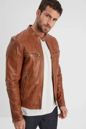 Chaqueta Hombre Daytona Gafino Lamb Vita Cognac