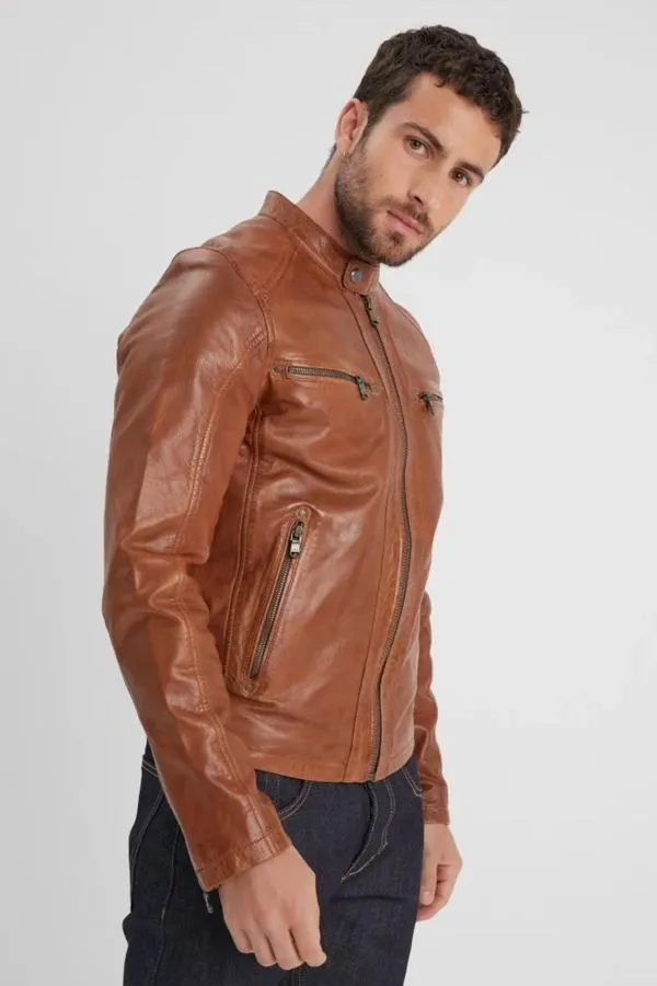 Chaqueta Hombre Daytona Gafino Lamb Vita Cognac