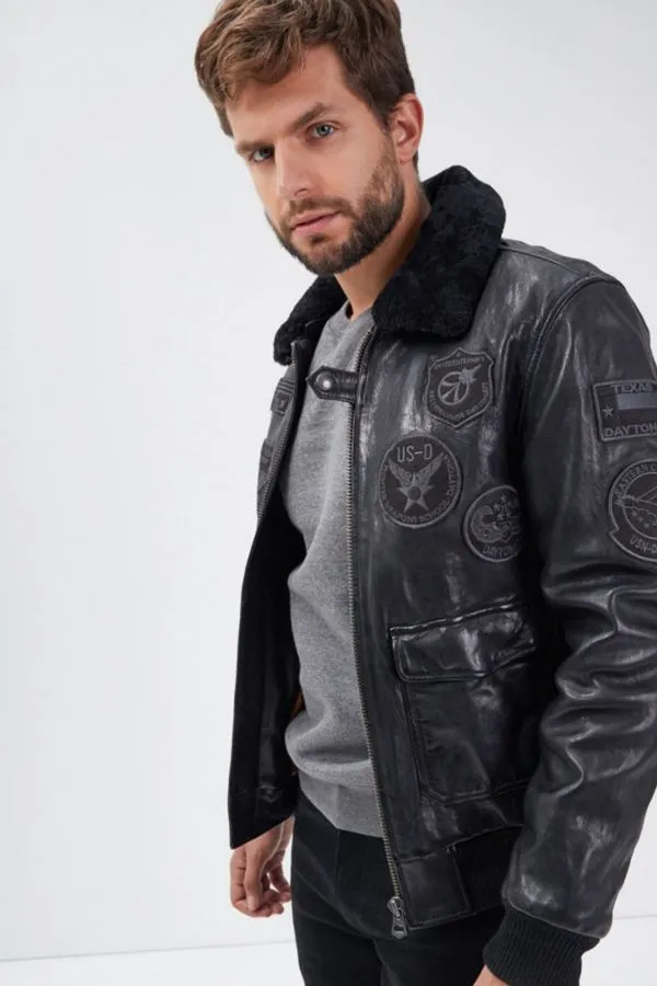 Chaqueta Hombre Daytona Mythic + Fur Sheep Petrol Black/Black