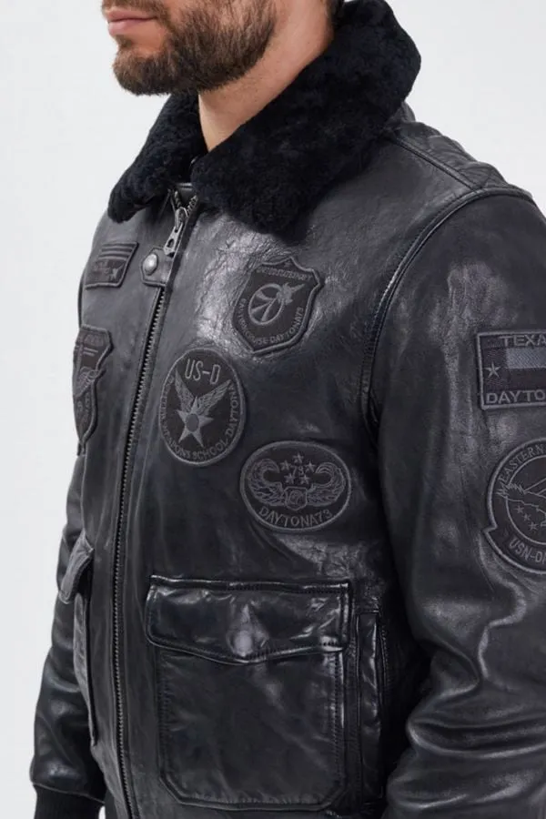 Chaqueta Hombre Daytona Mythic + Fur Sheep Petrol Black/Black