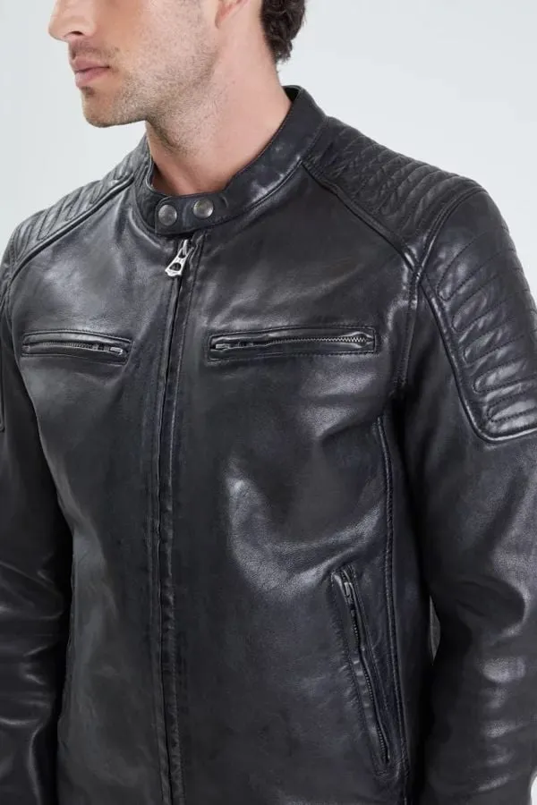 Chaqueta Hombre Daytona Stirling Lamb Paolo Black