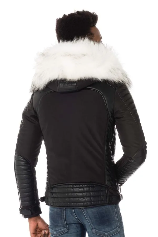 Chaqueta Hombre Horspist Martinez Noir Col Blanc Edition Limitée 