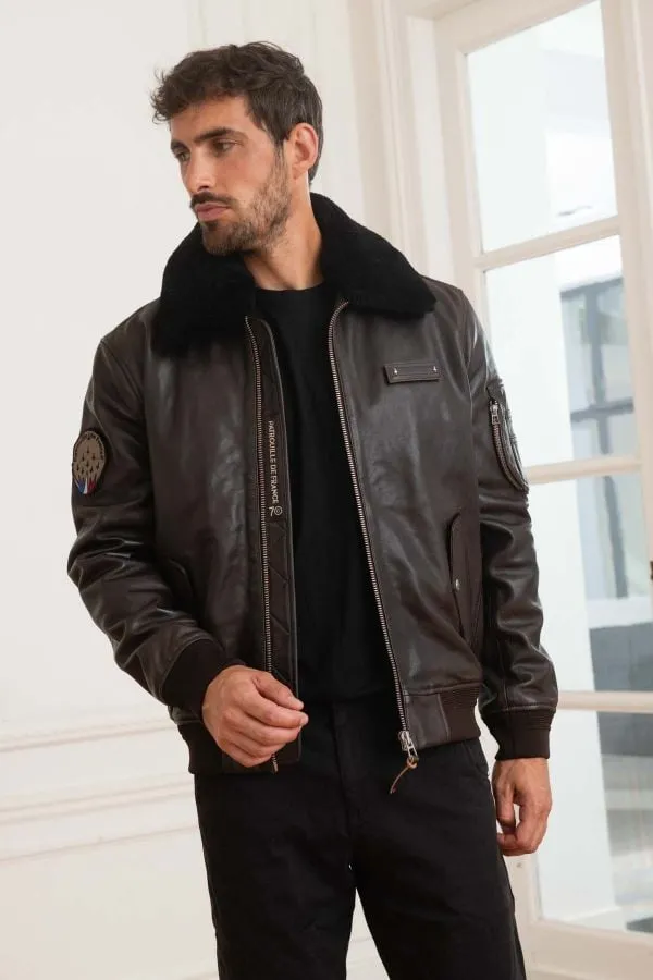 Chaqueta Hombre Patrouille De France Official 70 Alpha Brown